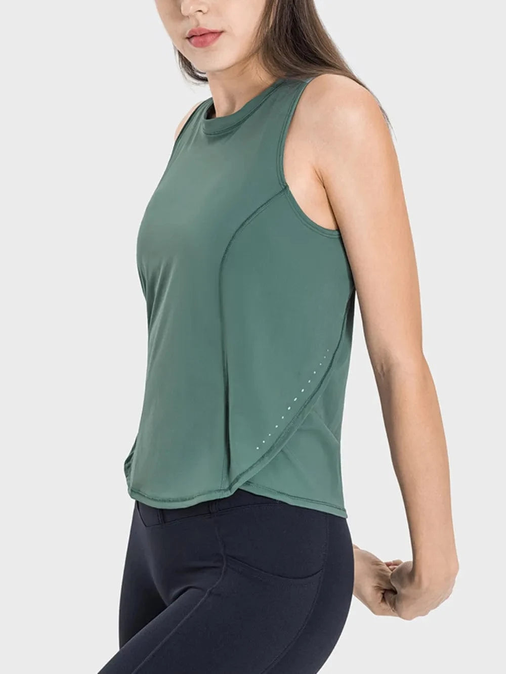 Millennia Round Neck Active Tank - ShalayeFashion
