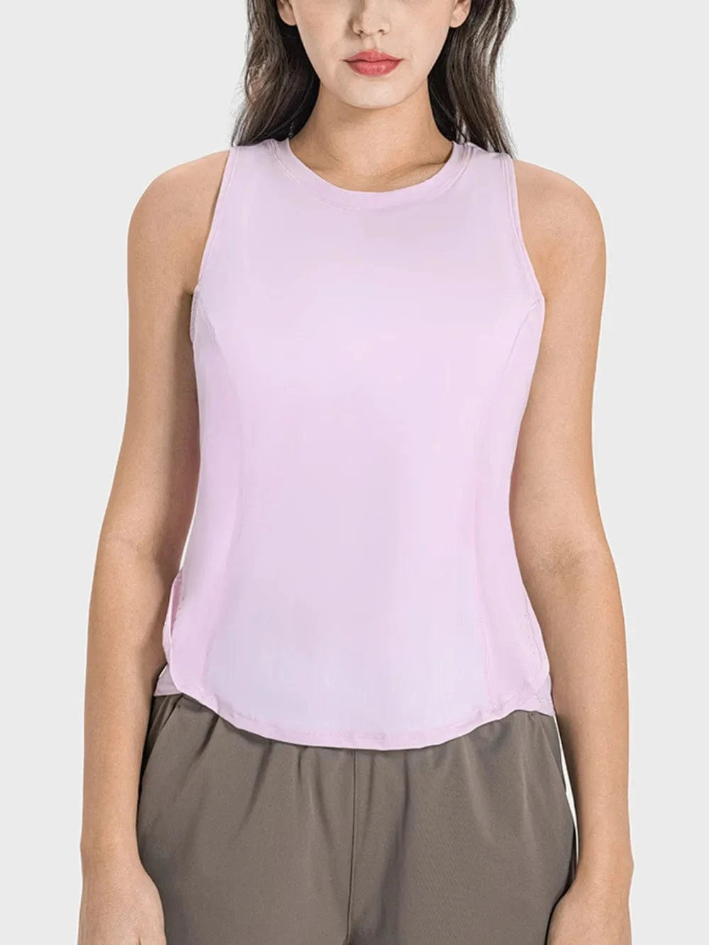 Millennia Round Neck Active Tank - ShalayeFashion