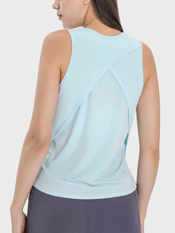 Millennia Round Neck Active Tank - ShalayeFashion