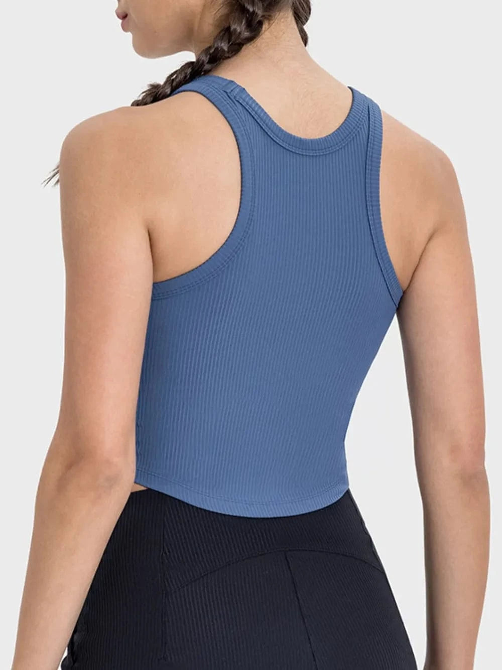 Millennia Round Neck Racerback Active Tank - ShalayeFashion
