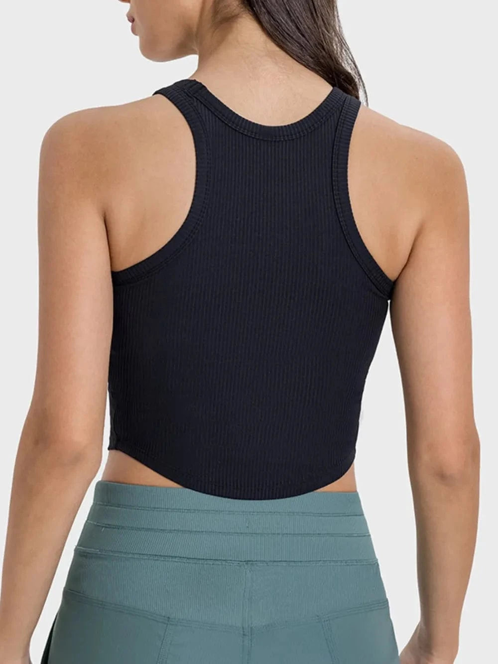 Millennia Round Neck Racerback Active Tank - ShalayeFashion