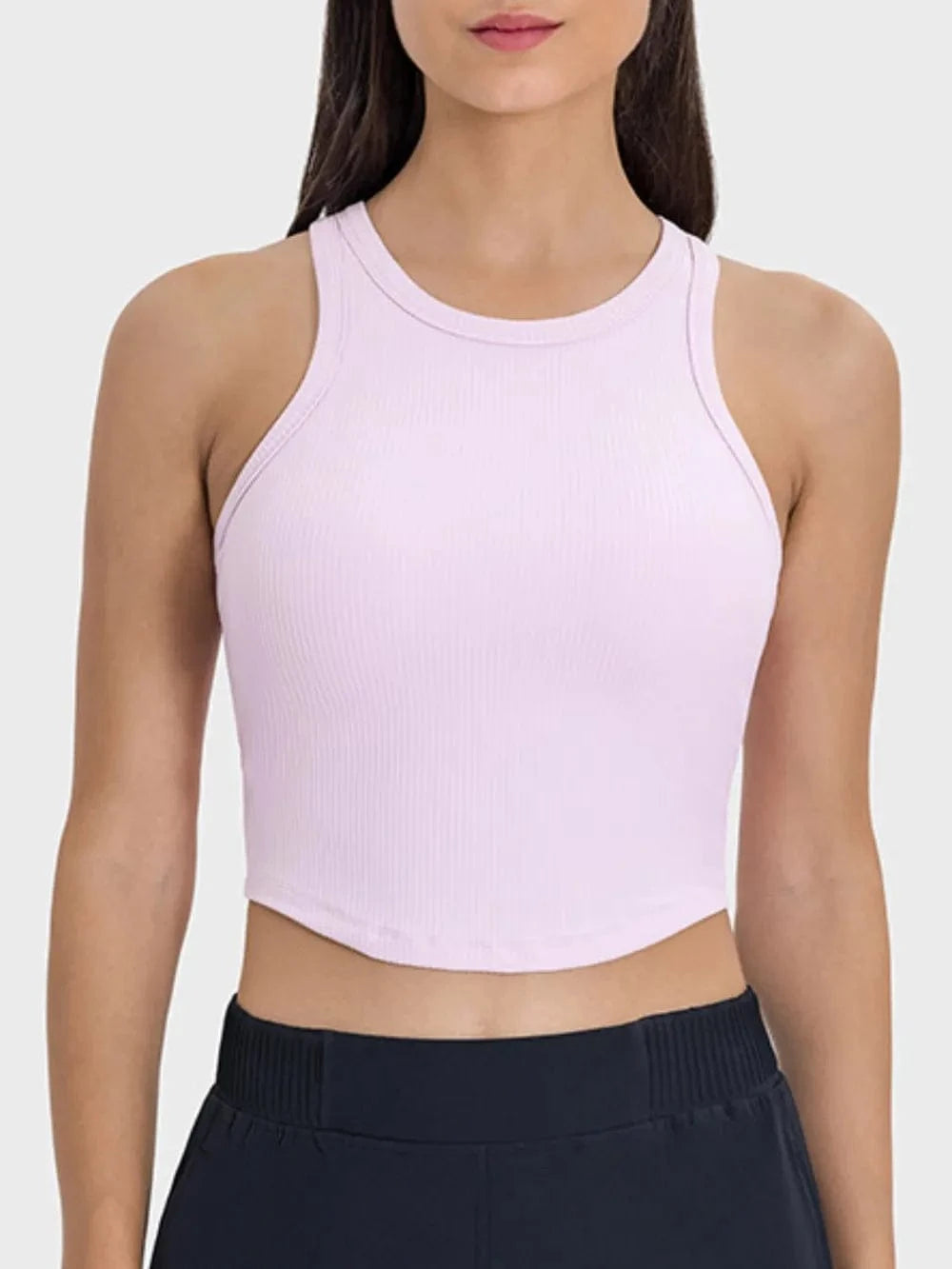 Millennia Round Neck Racerback Active Tank - ShalayeFashion