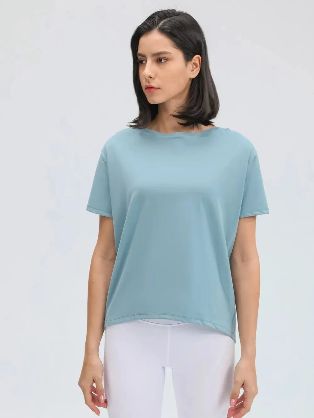 Millennia Round Neck Short Sleeve Active T-Shirt - ShalayeFashion