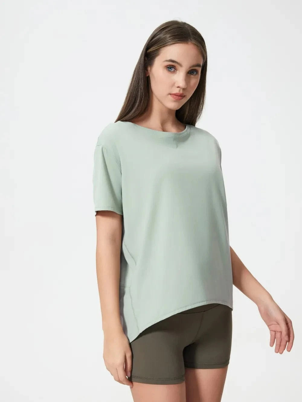 Millennia Round Neck Short Sleeve Active T-Shirt - ShalayeFashion