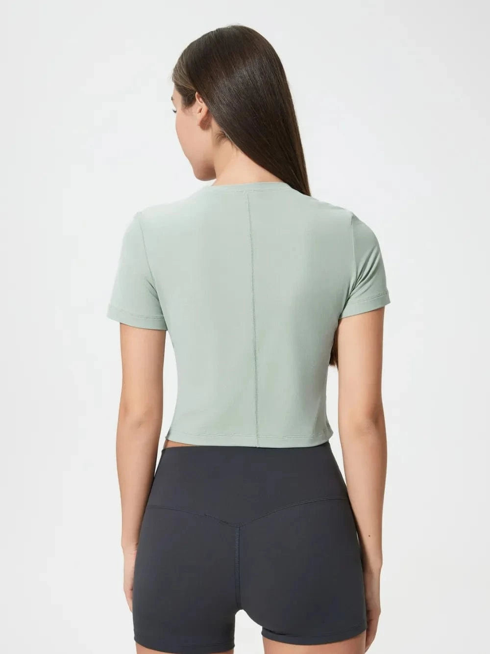 Millennia Round Neck Short Sleeve Active T-Shirt - ShalayeFashion
