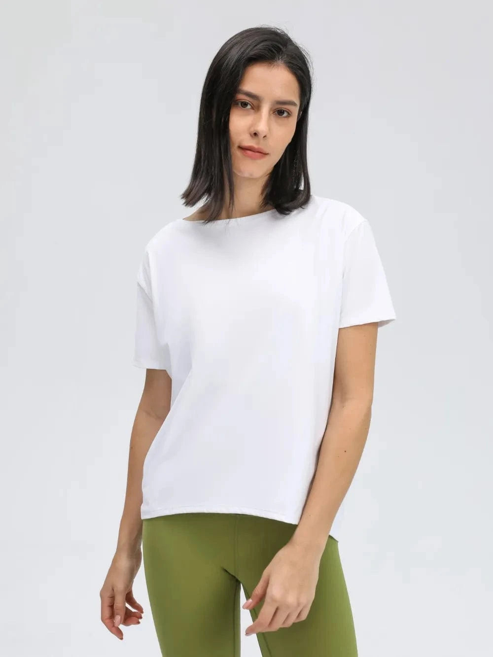 Millennia Round Neck Short Sleeve Active T-Shirt - ShalayeFashion
