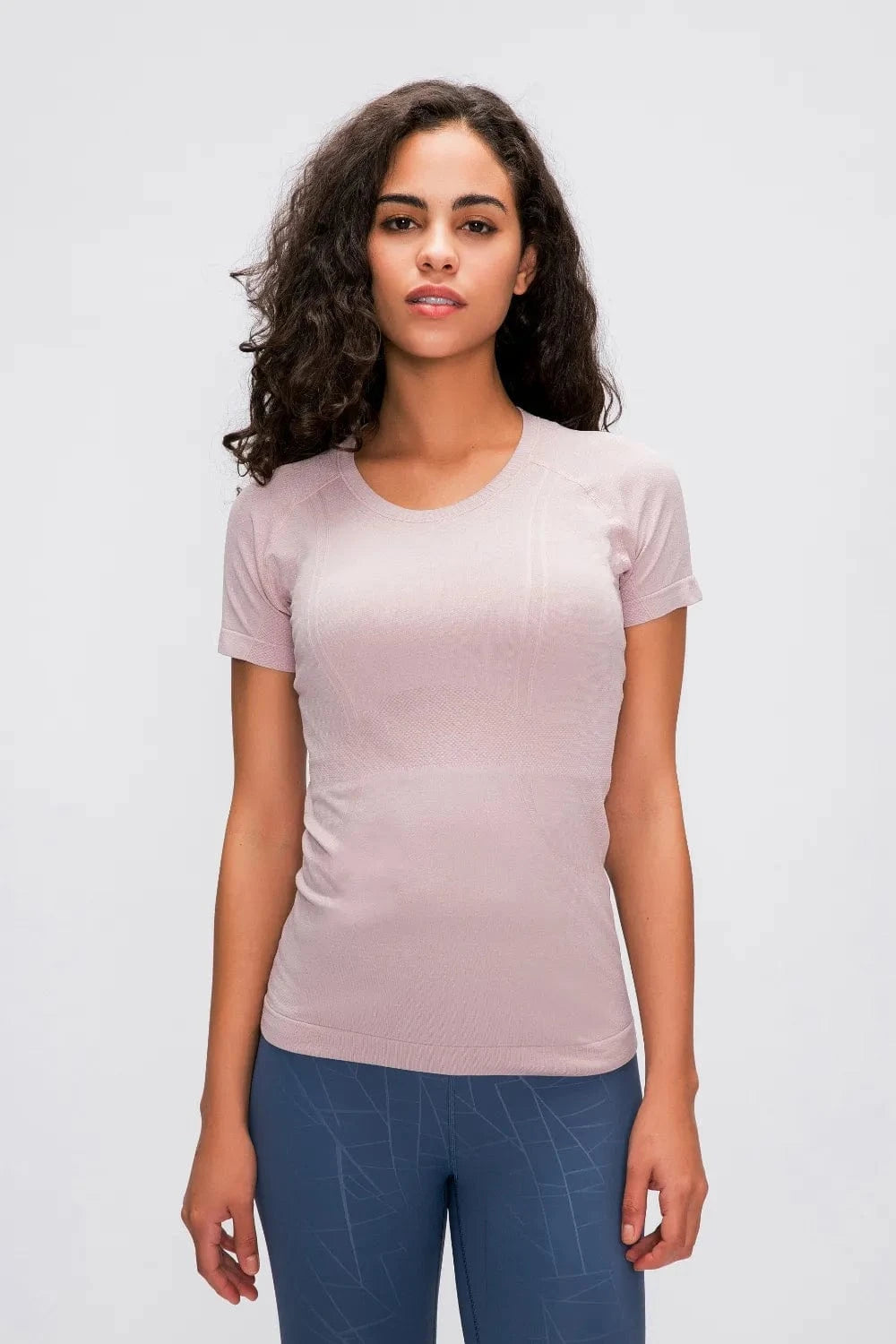 Millennia Round Neck Short Sleeve Active T-Shirt - ShalayeFashion