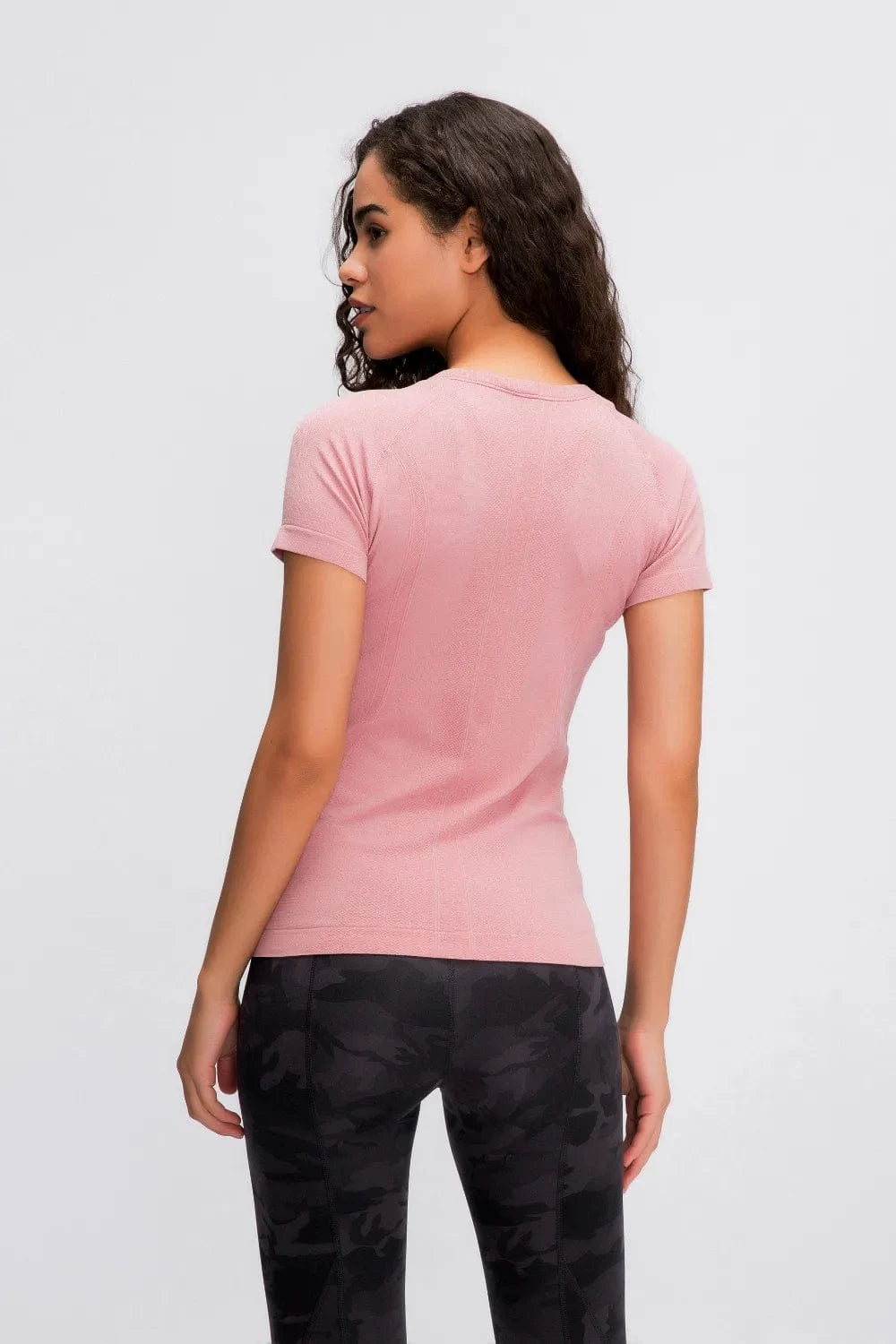 Millennia Round Neck Short Sleeve Active T-Shirt - ShalayeFashion