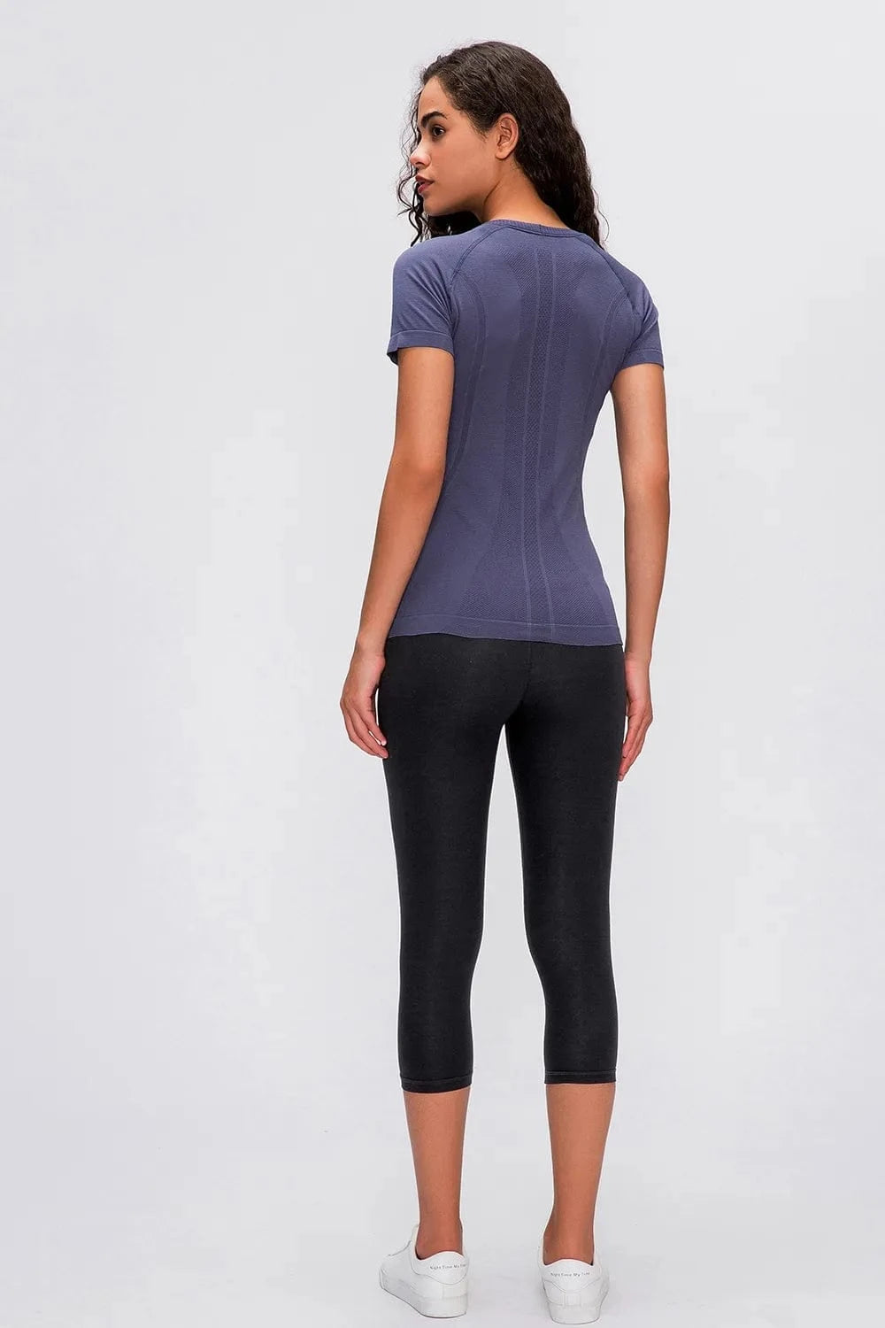 Millennia Round Neck Short Sleeve Active T-Shirt - ShalayeFashion