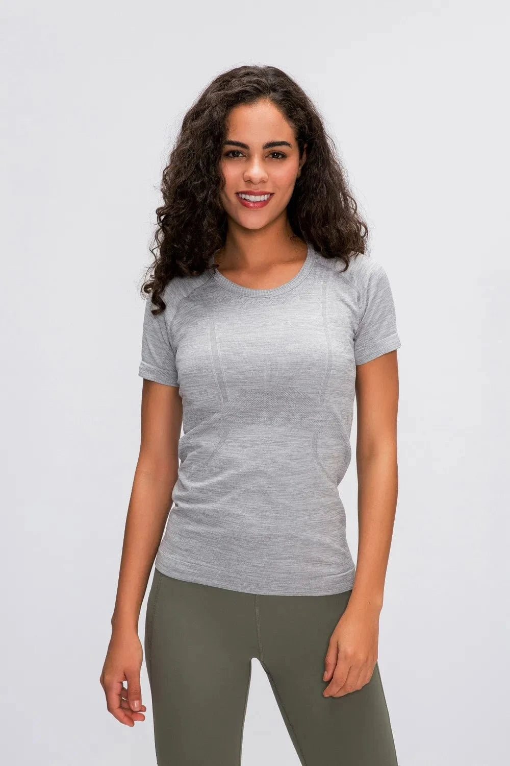 Millennia Round Neck Short Sleeve Active T-Shirt - ShalayeFashion