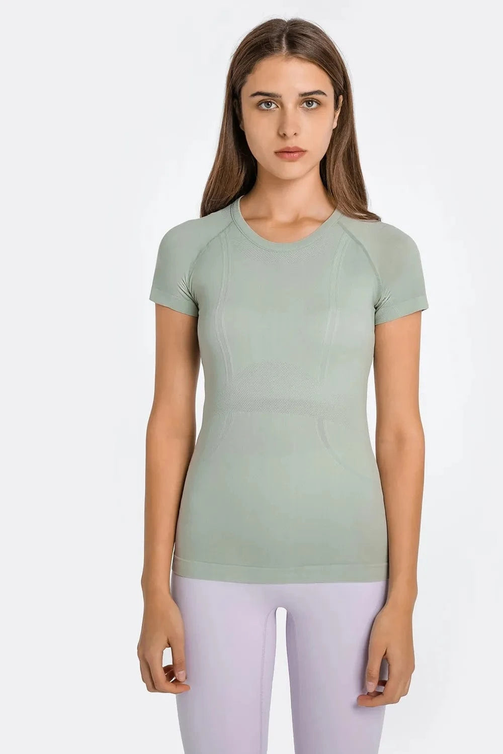 Millennia Round Neck Short Sleeve Active T-Shirt - ShalayeFashion