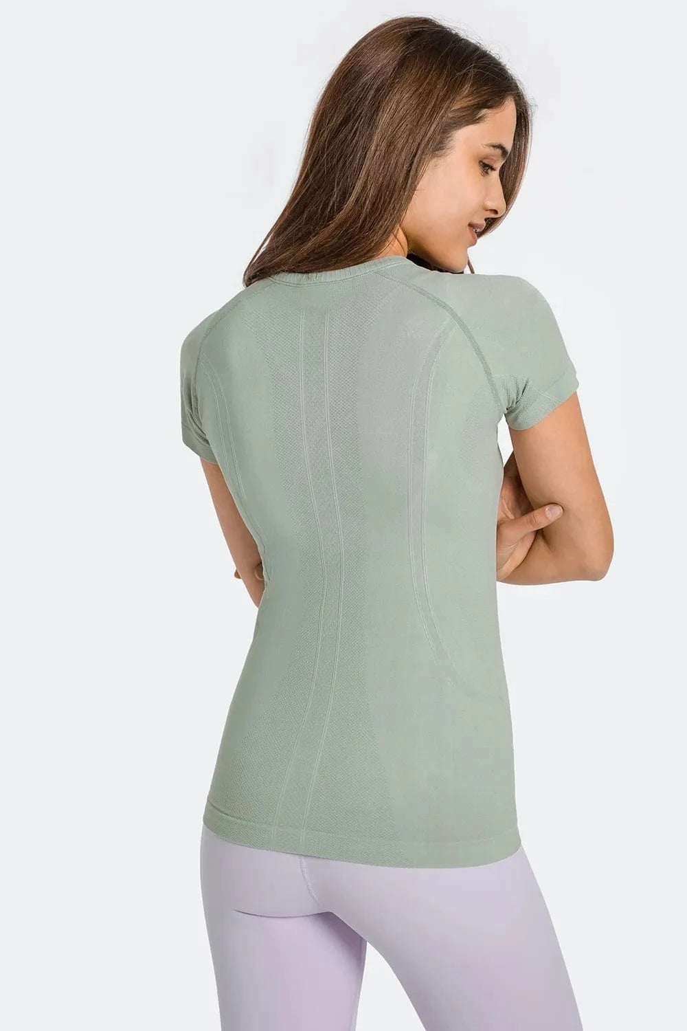 Millennia Round Neck Short Sleeve Active T-Shirt - ShalayeFashion