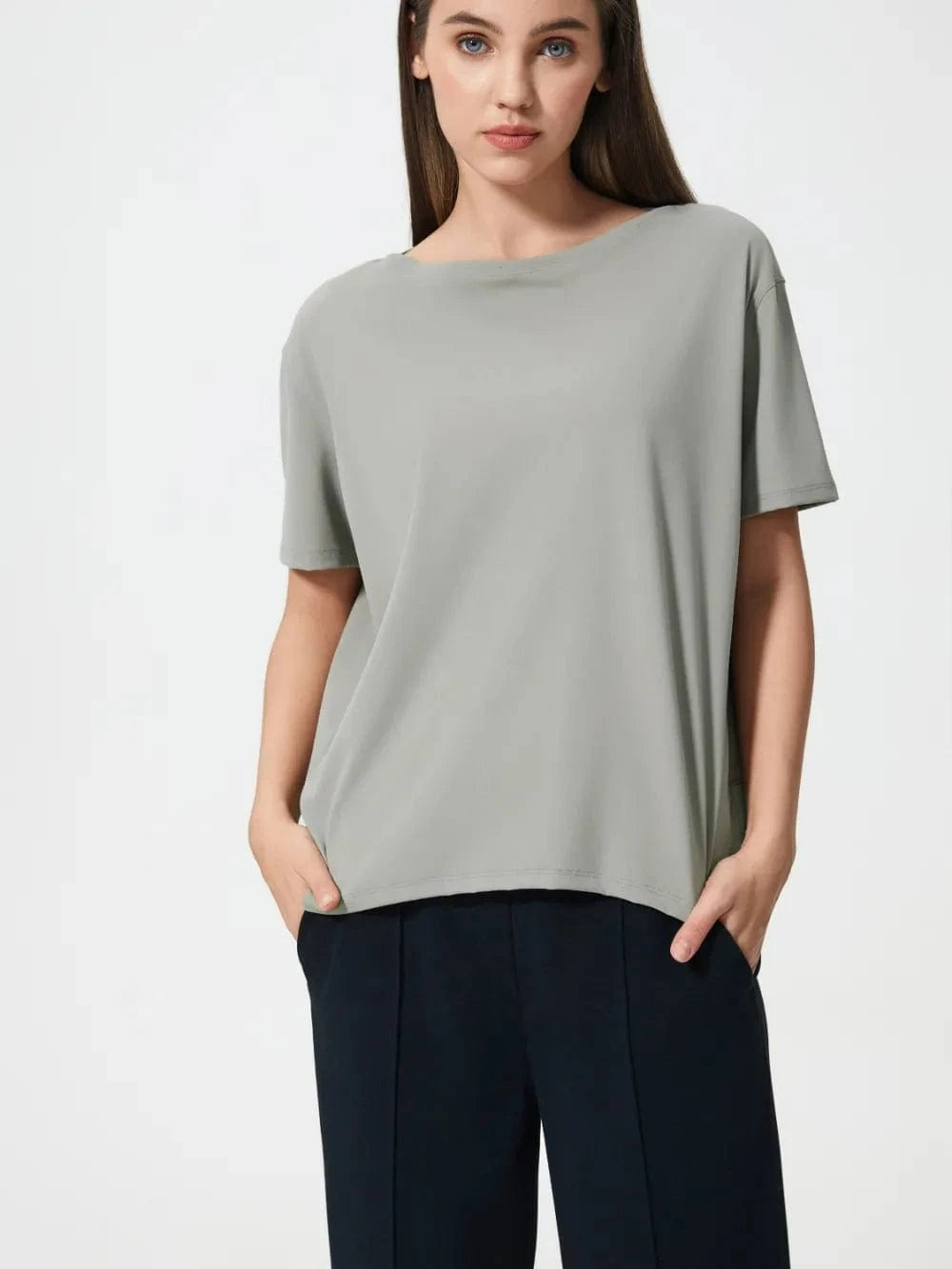 Millennia Round Neck Short Sleeve Active T-Shirt - ShalayeFashion