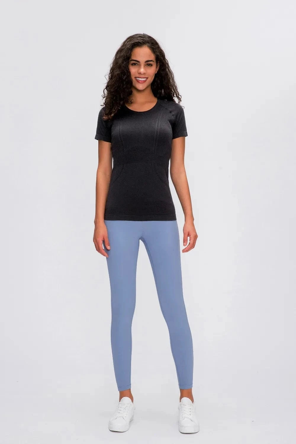 Millennia Round Neck Short Sleeve Active T-Shirt - ShalayeFashion
