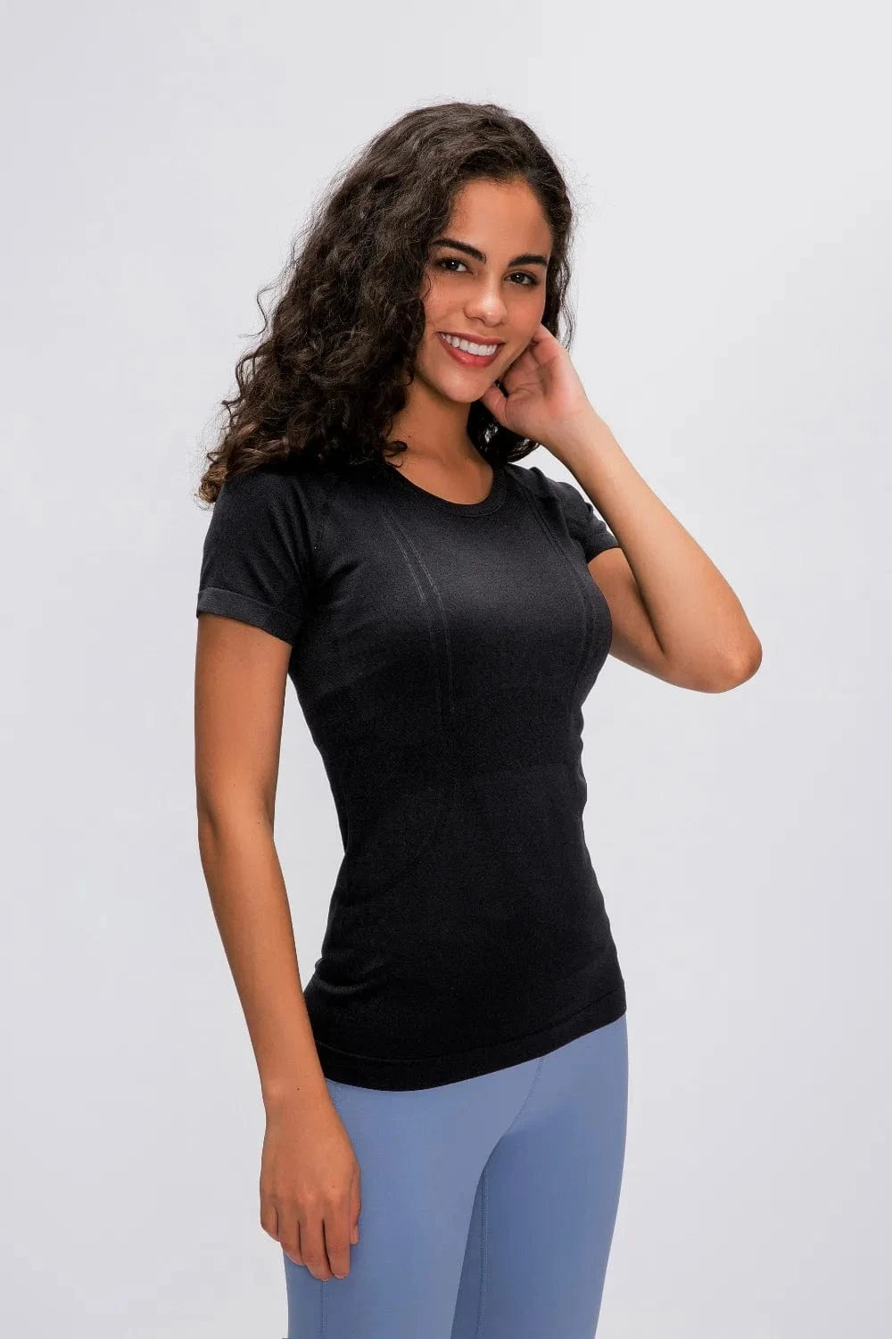 Millennia Round Neck Short Sleeve Active T-Shirt - ShalayeFashion