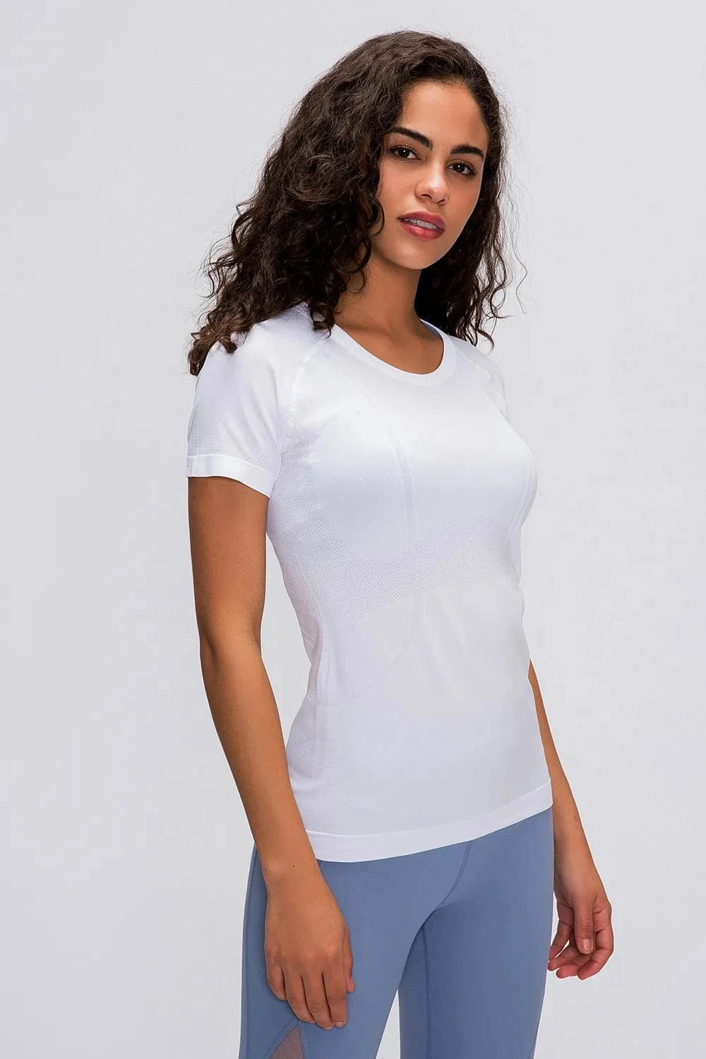 Millennia Round Neck Short Sleeve Active T-Shirt - ShalayeFashion