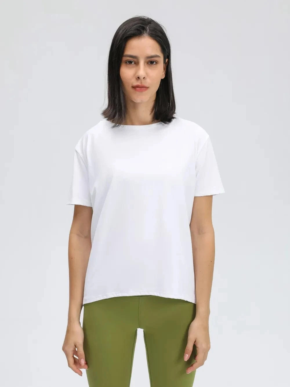 Millennia Round Neck Short Sleeve Active T-Shirt - ShalayeFashion