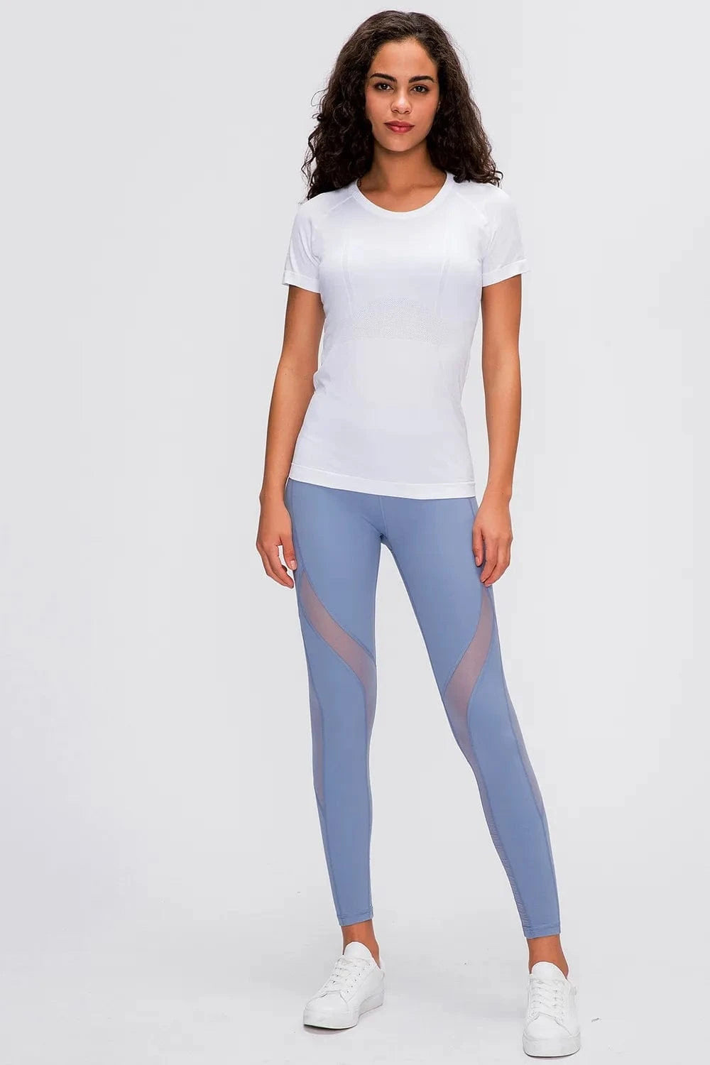 Millennia Round Neck Short Sleeve Active T-Shirt - ShalayeFashion