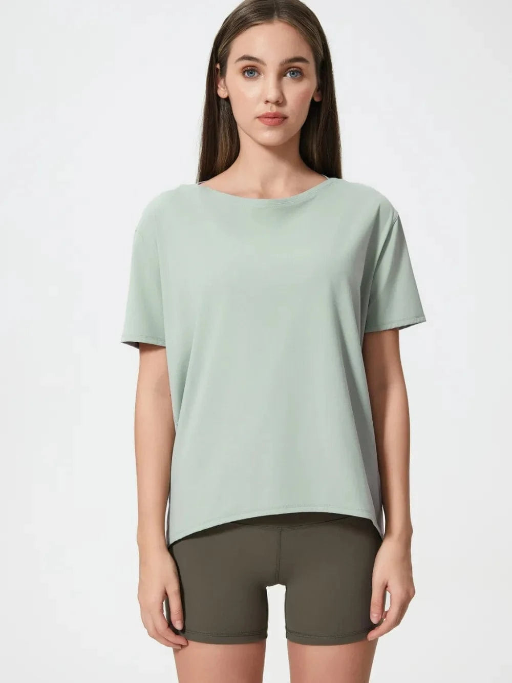 Millennia Round Neck Short Sleeve Active T-Shirt - ShalayeFashion