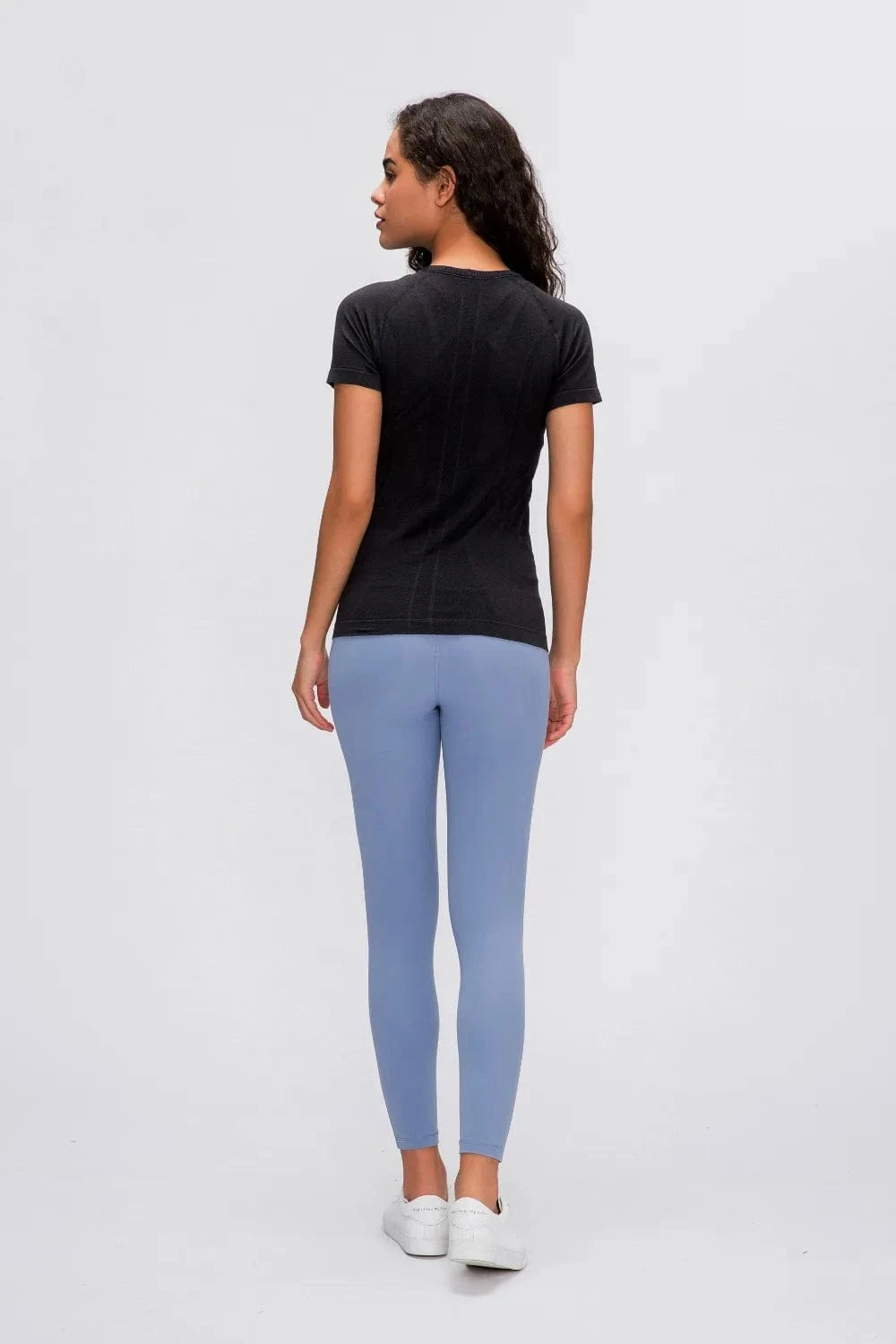 Millennia Round Neck Short Sleeve Active T-Shirt - ShalayeFashion