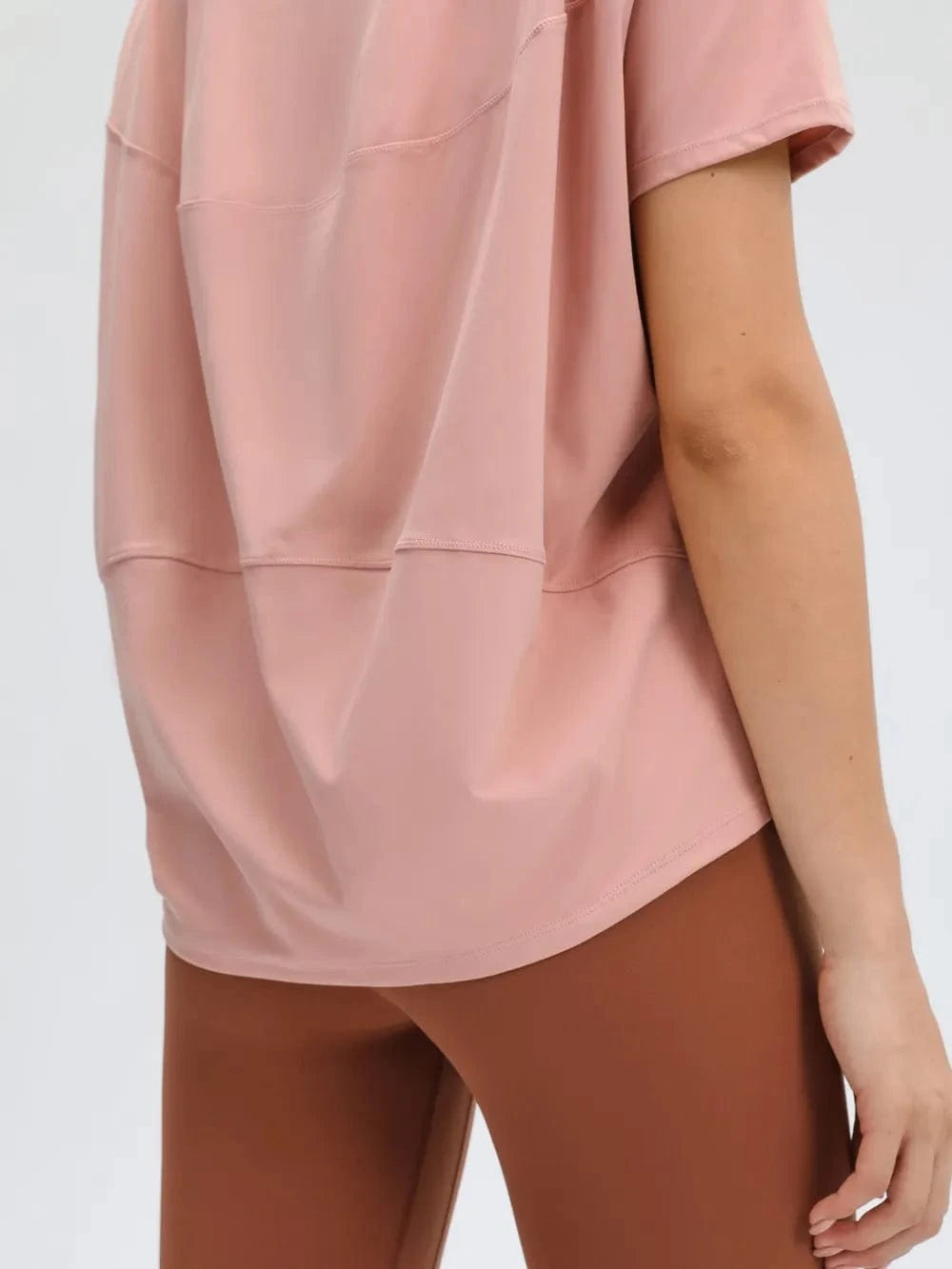 Millennia Round Neck Short Sleeve Active T-Shirt - ShalayeFashion