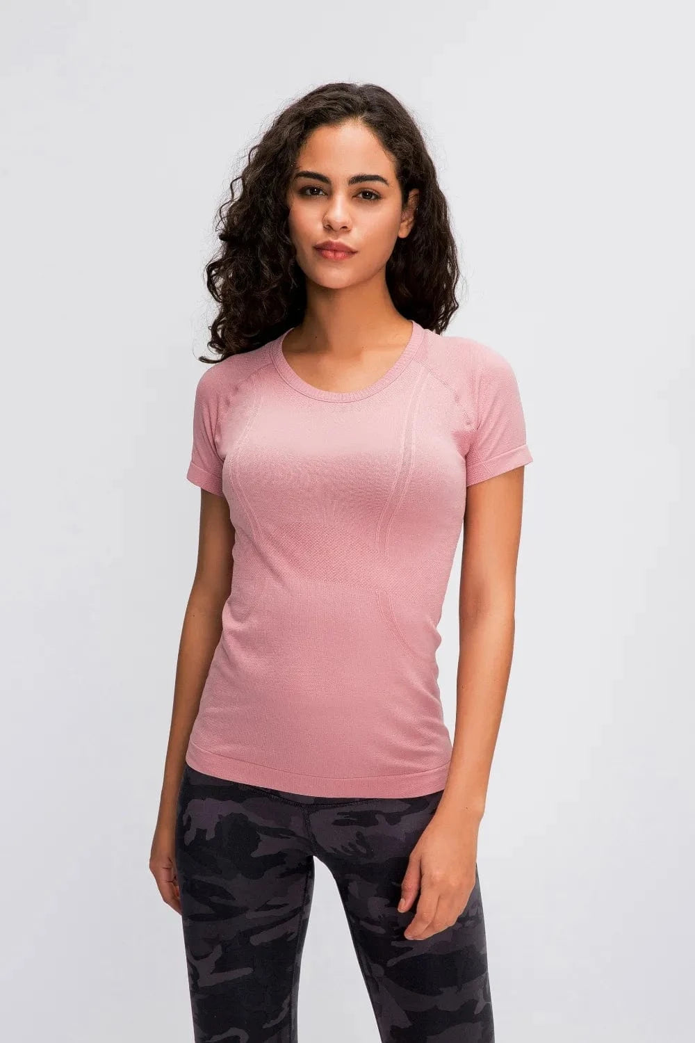 Millennia Round Neck Short Sleeve Active T-Shirt - ShalayeFashion