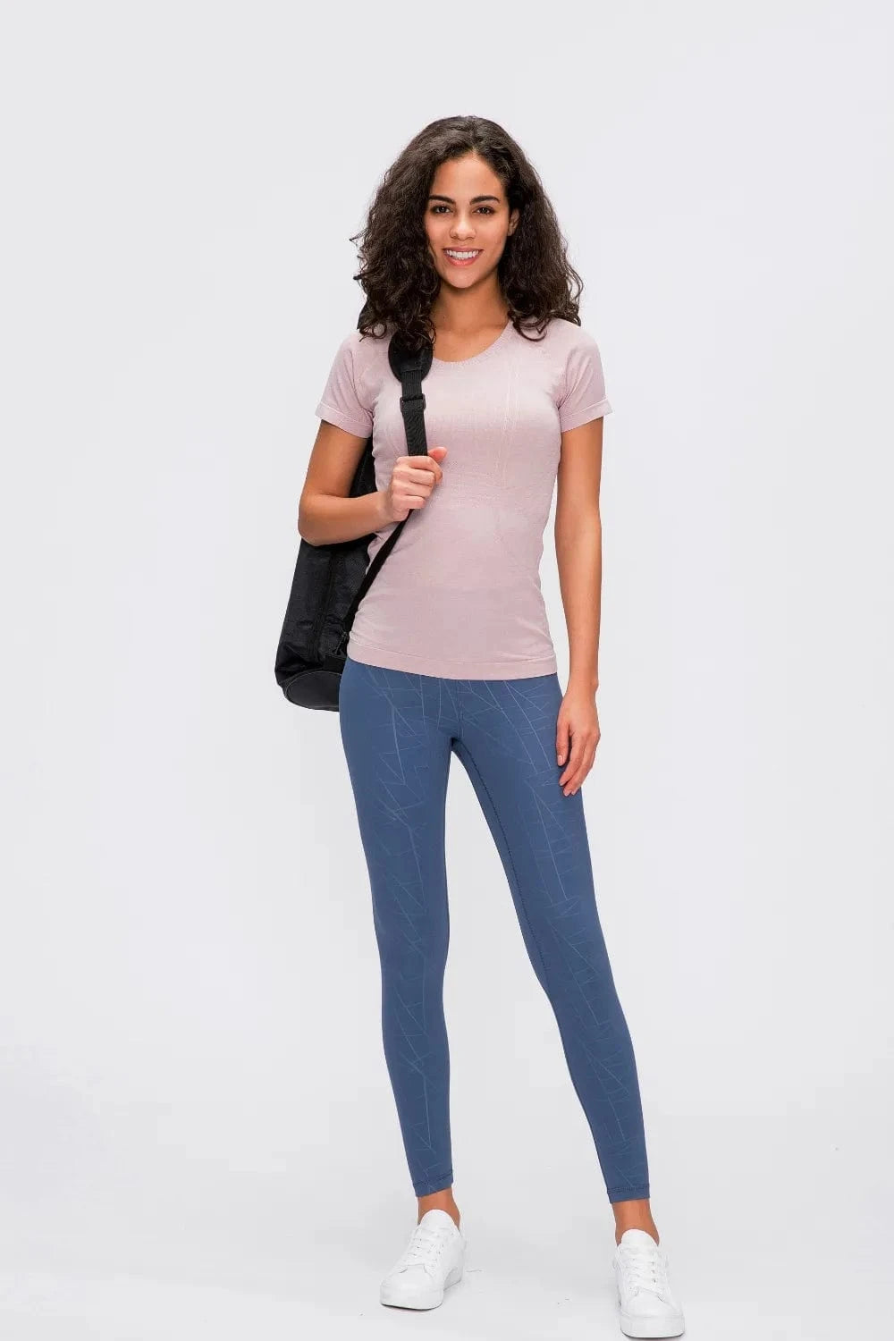 Millennia Round Neck Short Sleeve Active T-Shirt - ShalayeFashion