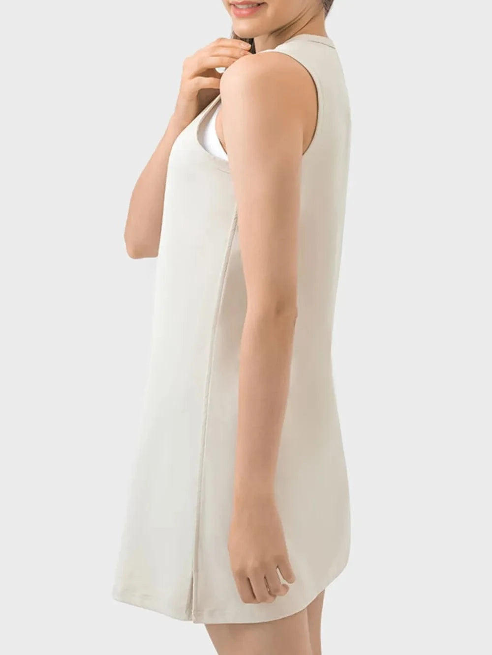 Millennia Round Neck Sleeveless Active Dress - ShalayeFashion