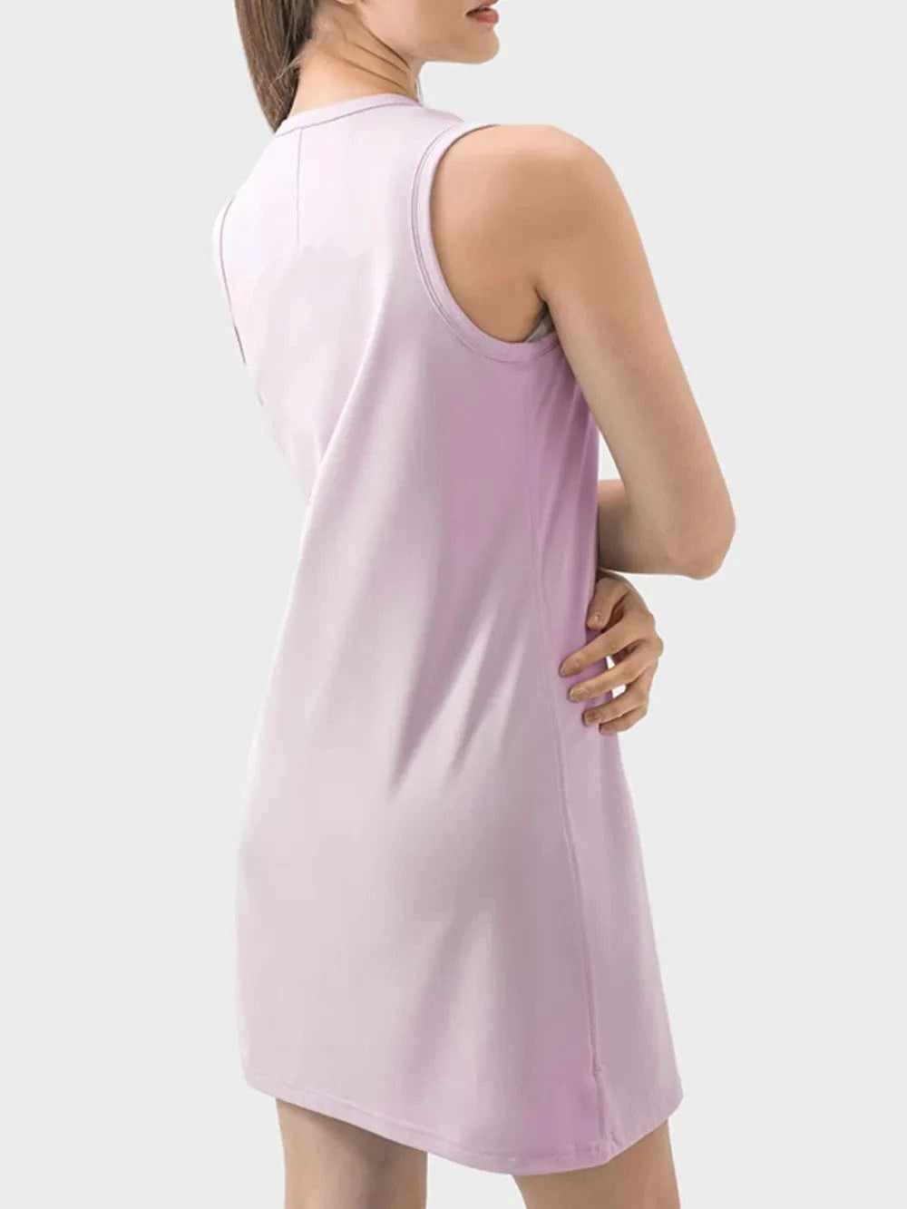 Millennia Round Neck Sleeveless Active Dress - ShalayeFashion