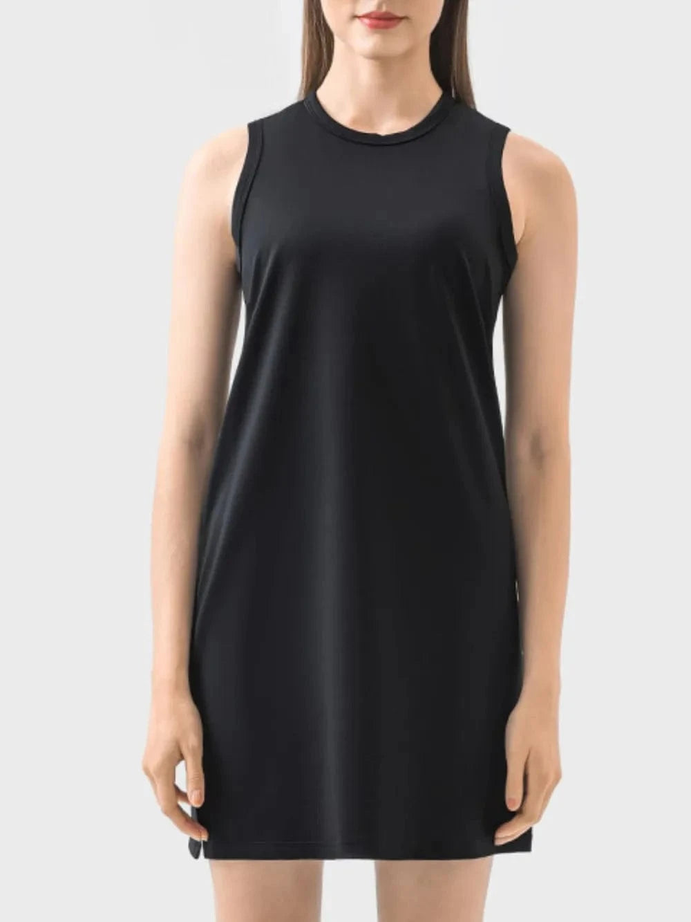 Millennia Round Neck Sleeveless Active Dress - ShalayeFashion