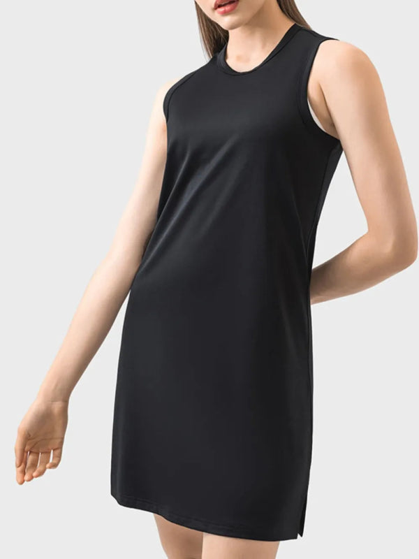 Millennia Round Neck Sleeveless Active Dress - ShalayeFashion