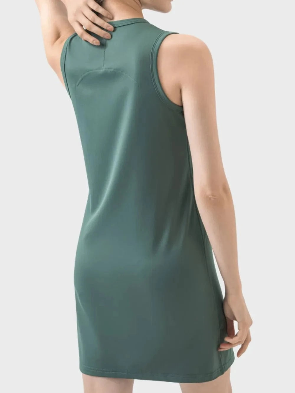 Millennia Round Neck Sleeveless Active Dress - ShalayeFashion