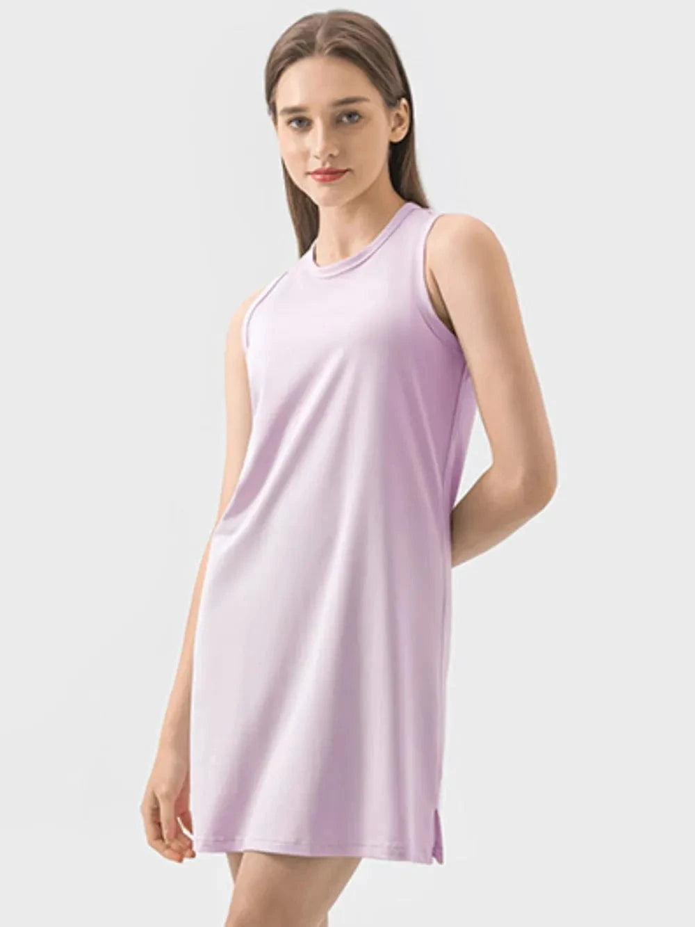 Millennia Round Neck Sleeveless Active Dress - ShalayeFashion