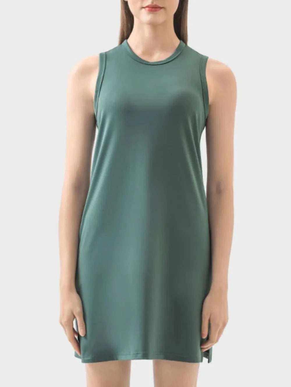 Millennia Round Neck Sleeveless Active Dress - ShalayeFashion