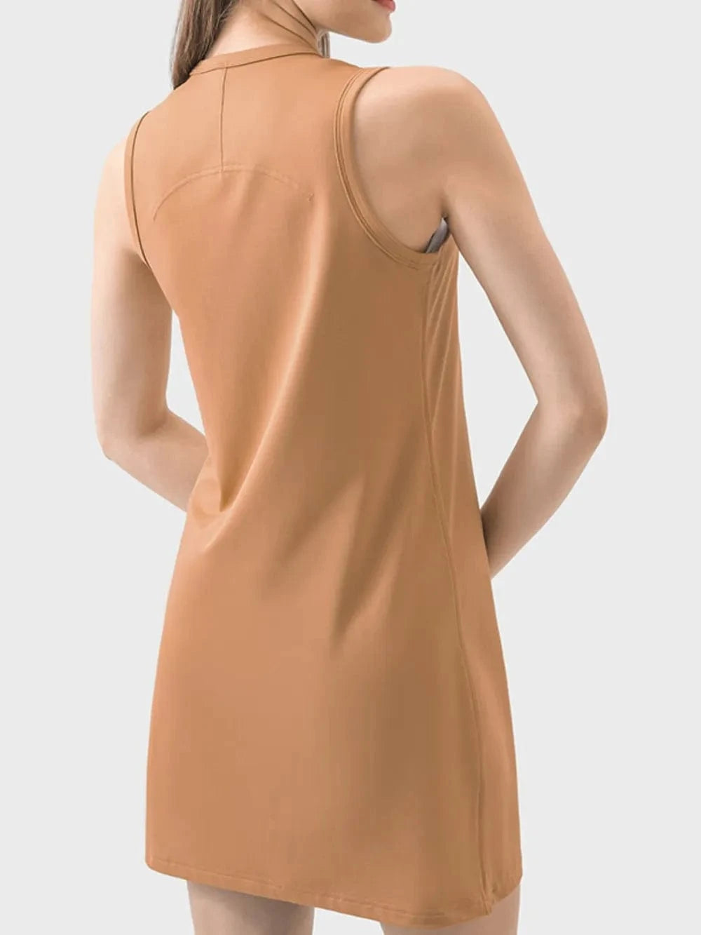 Millennia Round Neck Sleeveless Active Dress - ShalayeFashion