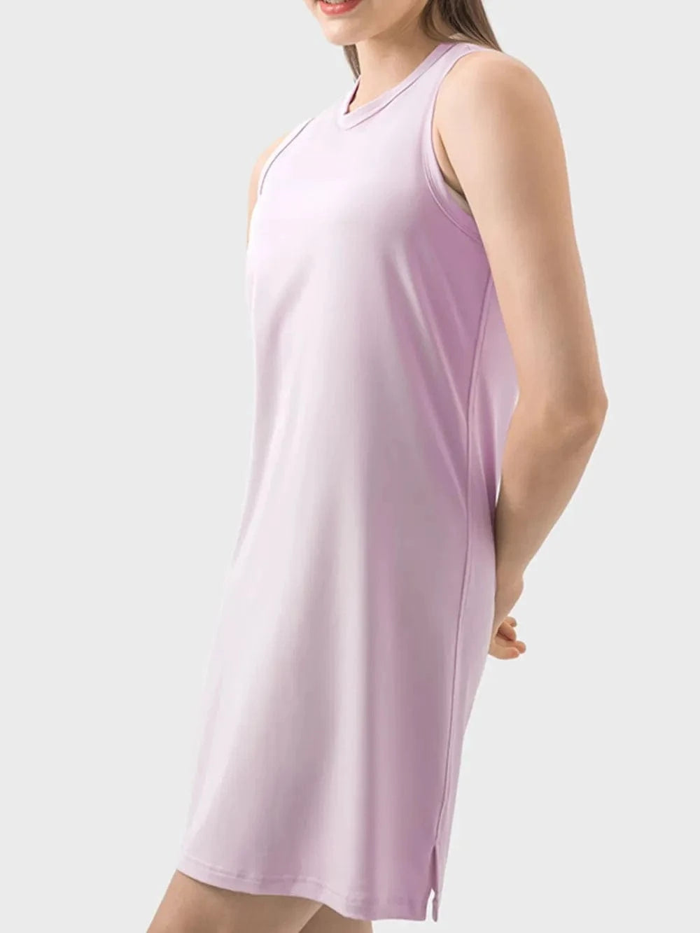 Millennia Round Neck Sleeveless Active Dress - ShalayeFashion