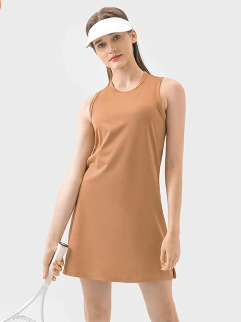 Millennia Round Neck Sleeveless Active Dress - ShalayeFashion