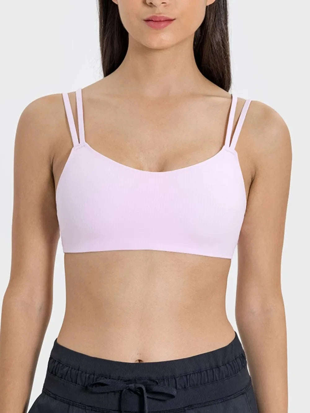 Millennia Scoop Neck Double Strap Active Cami - ShalayeFashion