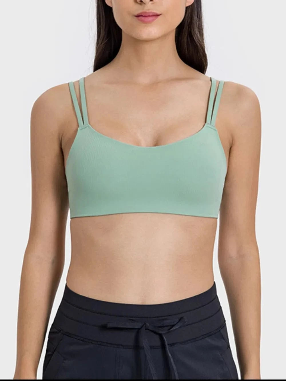 Millennia Scoop Neck Double Strap Active Cami - ShalayeFashion