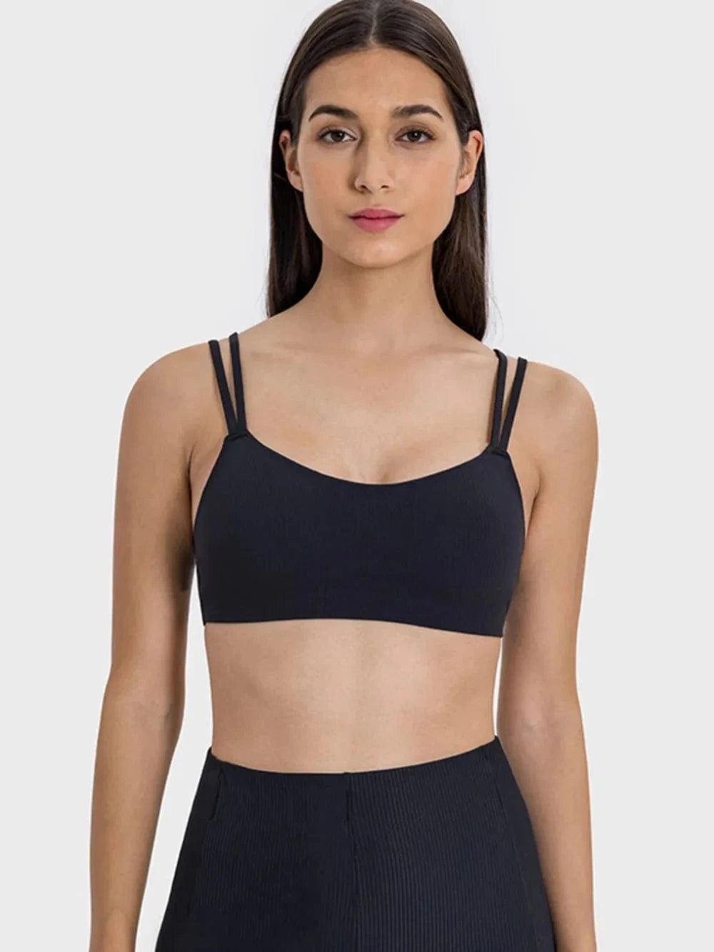 Millennia Scoop Neck Double Strap Active Cami - ShalayeFashion