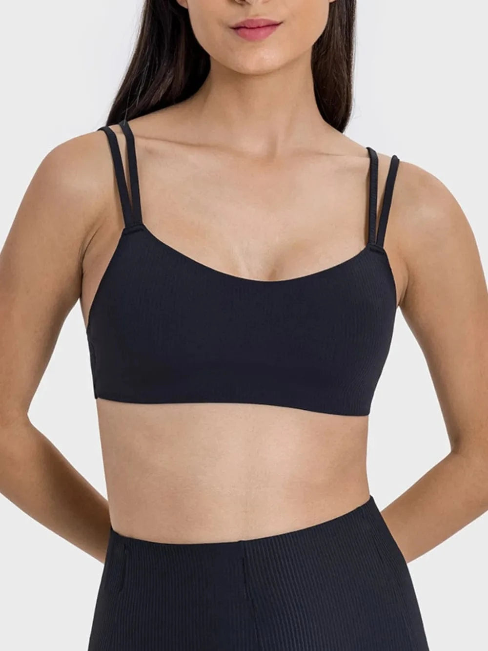 Millennia Scoop Neck Double Strap Active Cami - ShalayeFashion