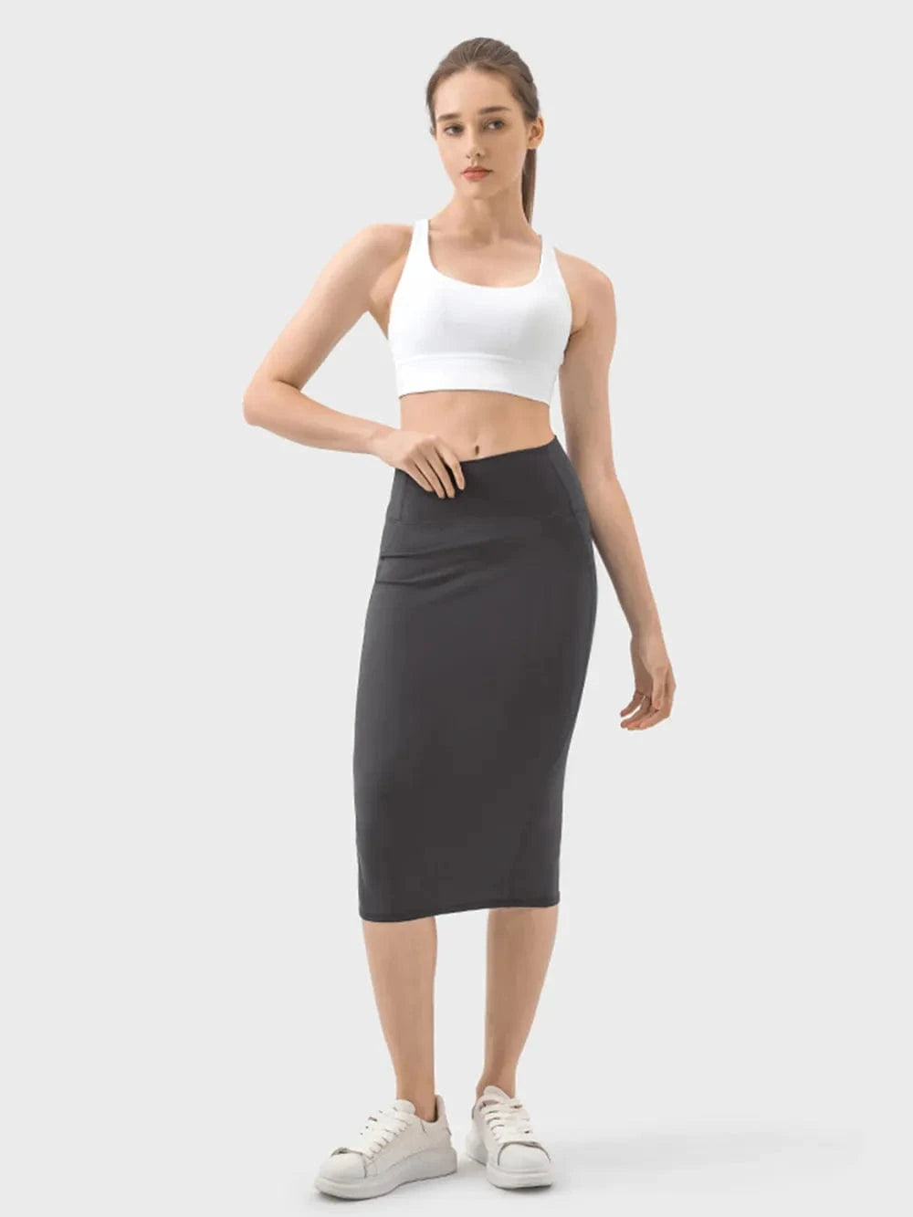 Millennia Slit Wrap Active Skirt - ShalayeFashion