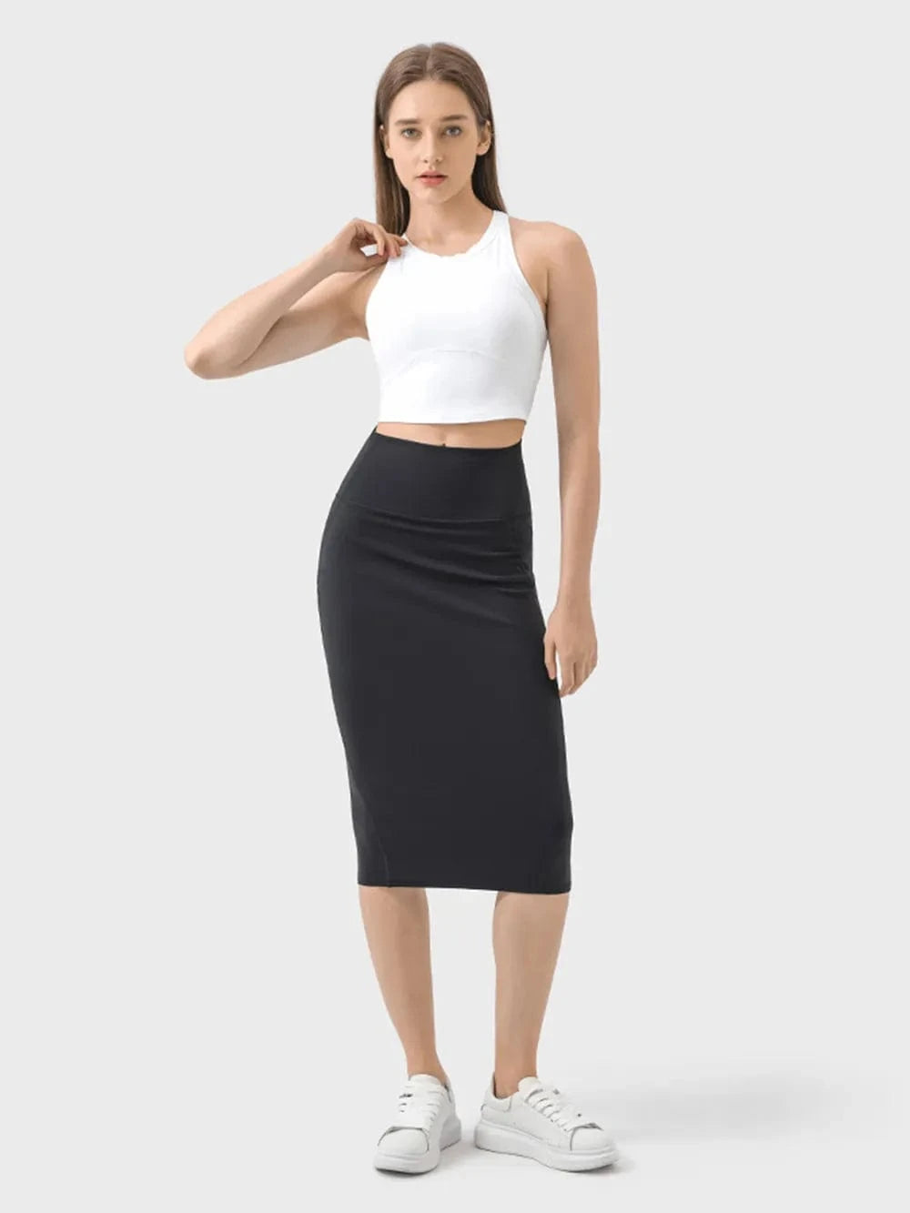 Millennia Slit Wrap Active Skirt - ShalayeFashion