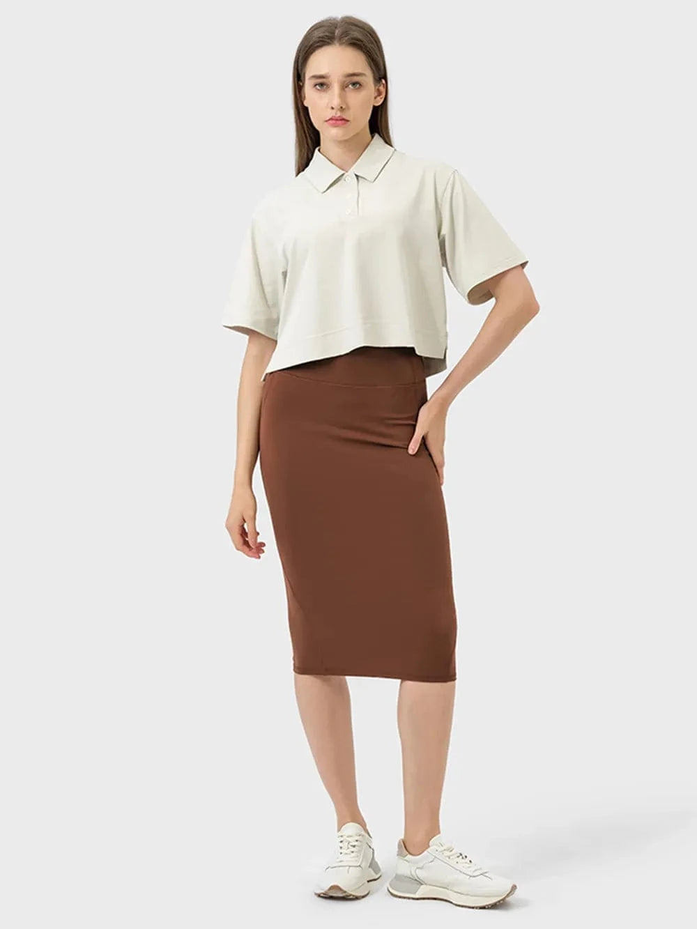 Millennia Slit Wrap Active Skirt - ShalayeFashion