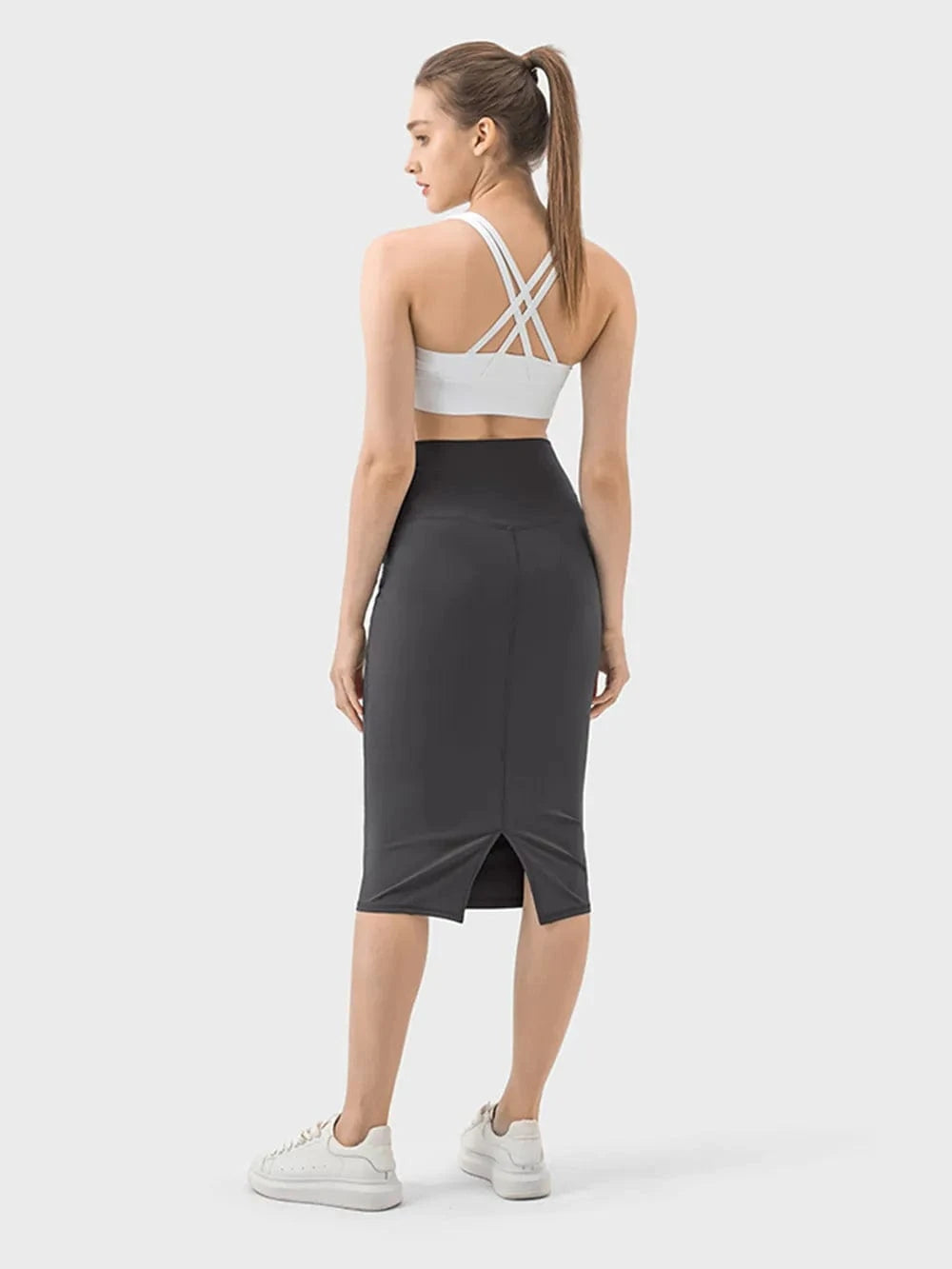Millennia Slit Wrap Active Skirt - ShalayeFashion