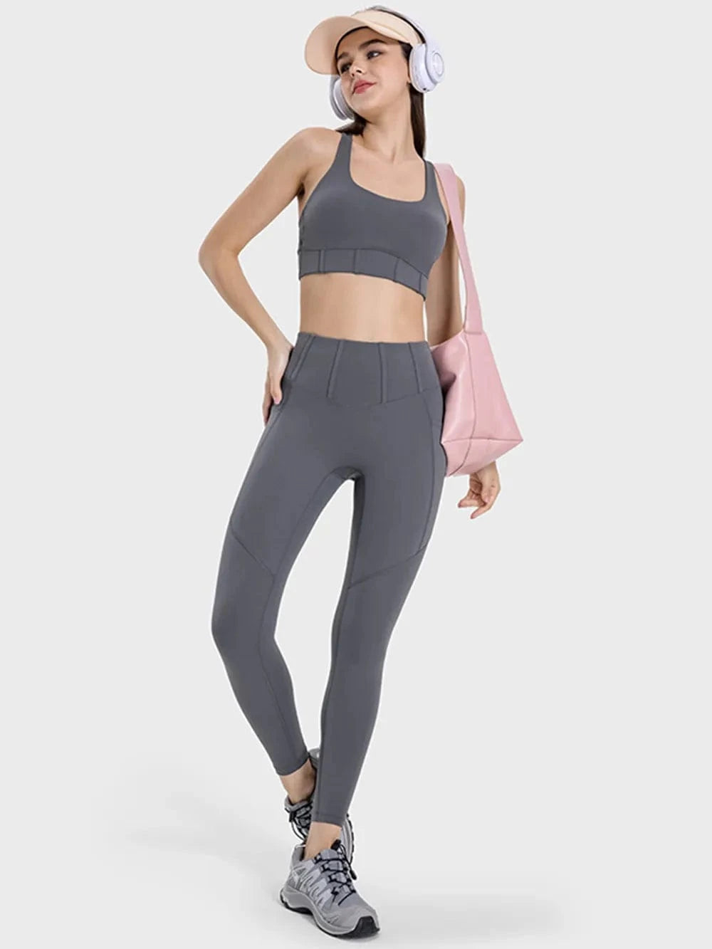 Millennia Square Neck Wide Strap Active Tank - ShalayeFashion