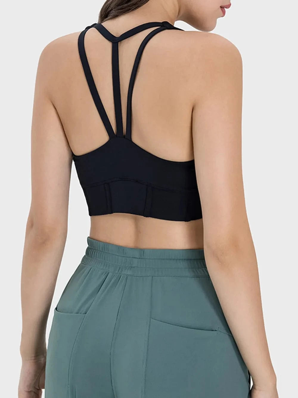 Millennia Square Neck Wide Strap Active Tank - ShalayeFashion