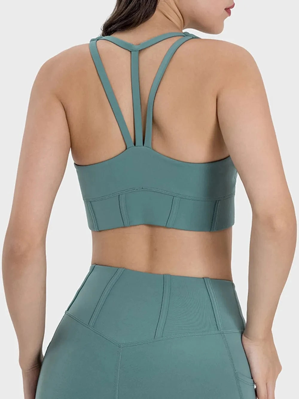 Millennia Square Neck Wide Strap Active Tank - ShalayeFashion