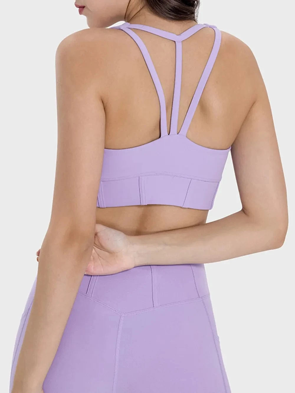 Millennia Square Neck Wide Strap Active Tank - ShalayeFashion
