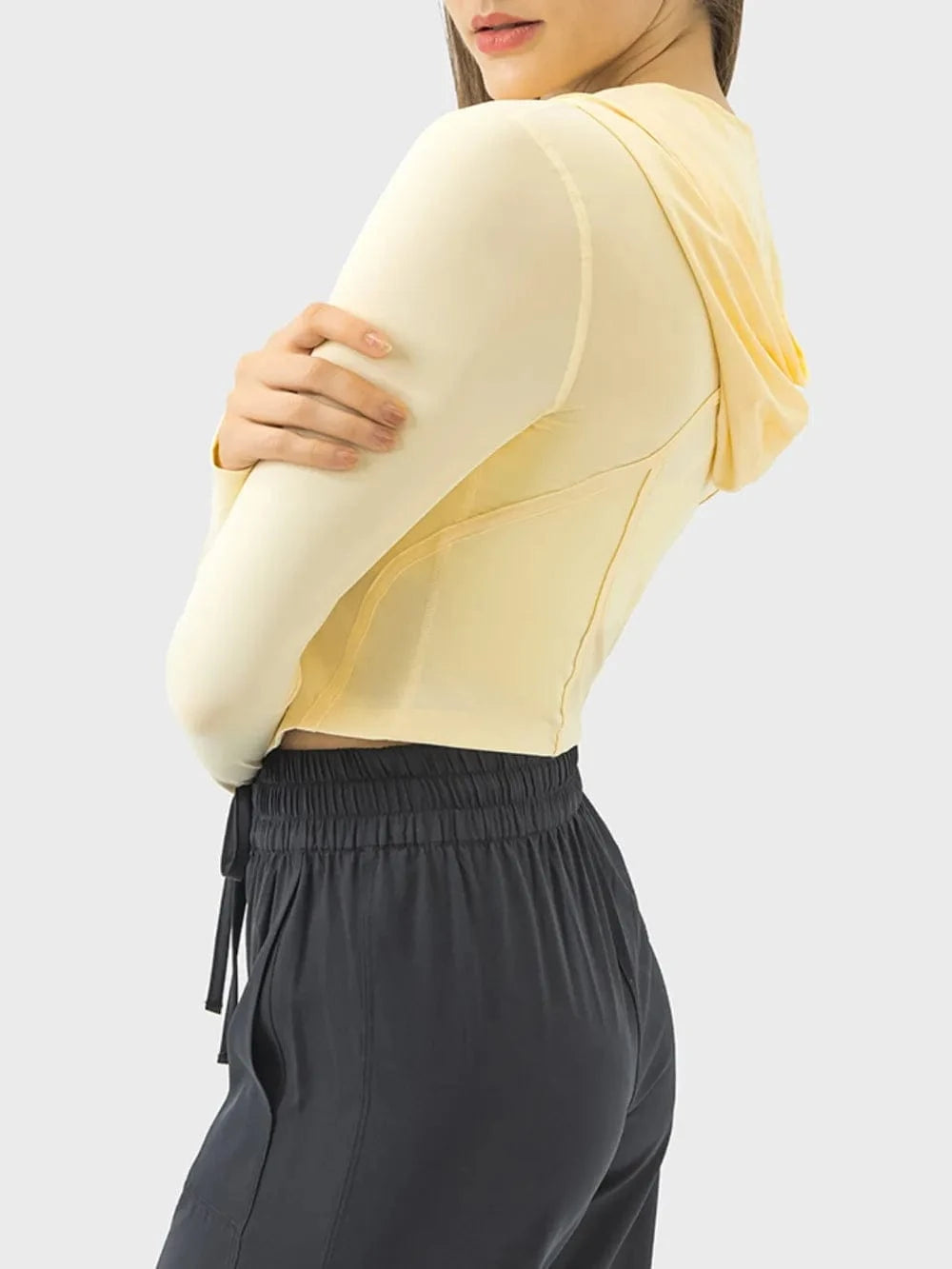 Millennia Zip Up Hooded Long Sleeve Active Outerwear - ShalayeFashion